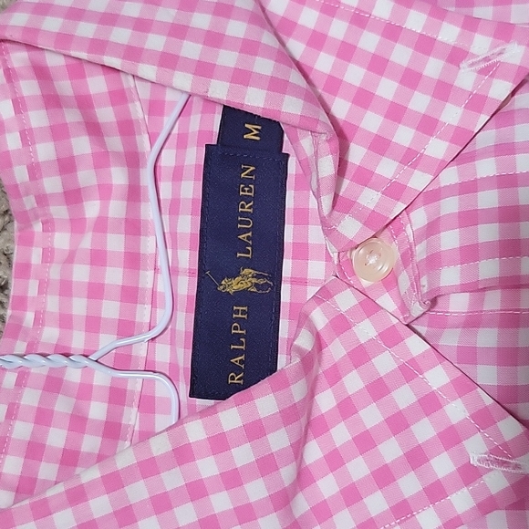 Men Ralph Lauren pink Button down dress shirt Like New - Picture 3 of 3